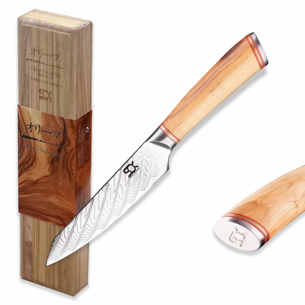 foto N�� univerz�ln� Utility 115 mm SOK Olive Sunshine Damascus